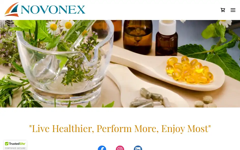 Screenshot of novonex.ca