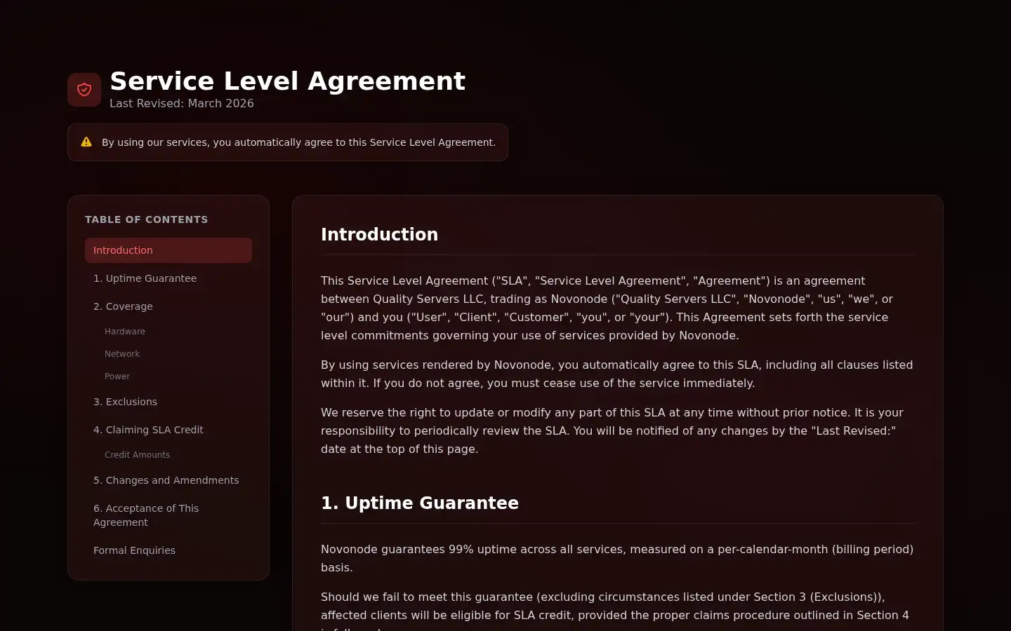 Screenshot of novonode.com
