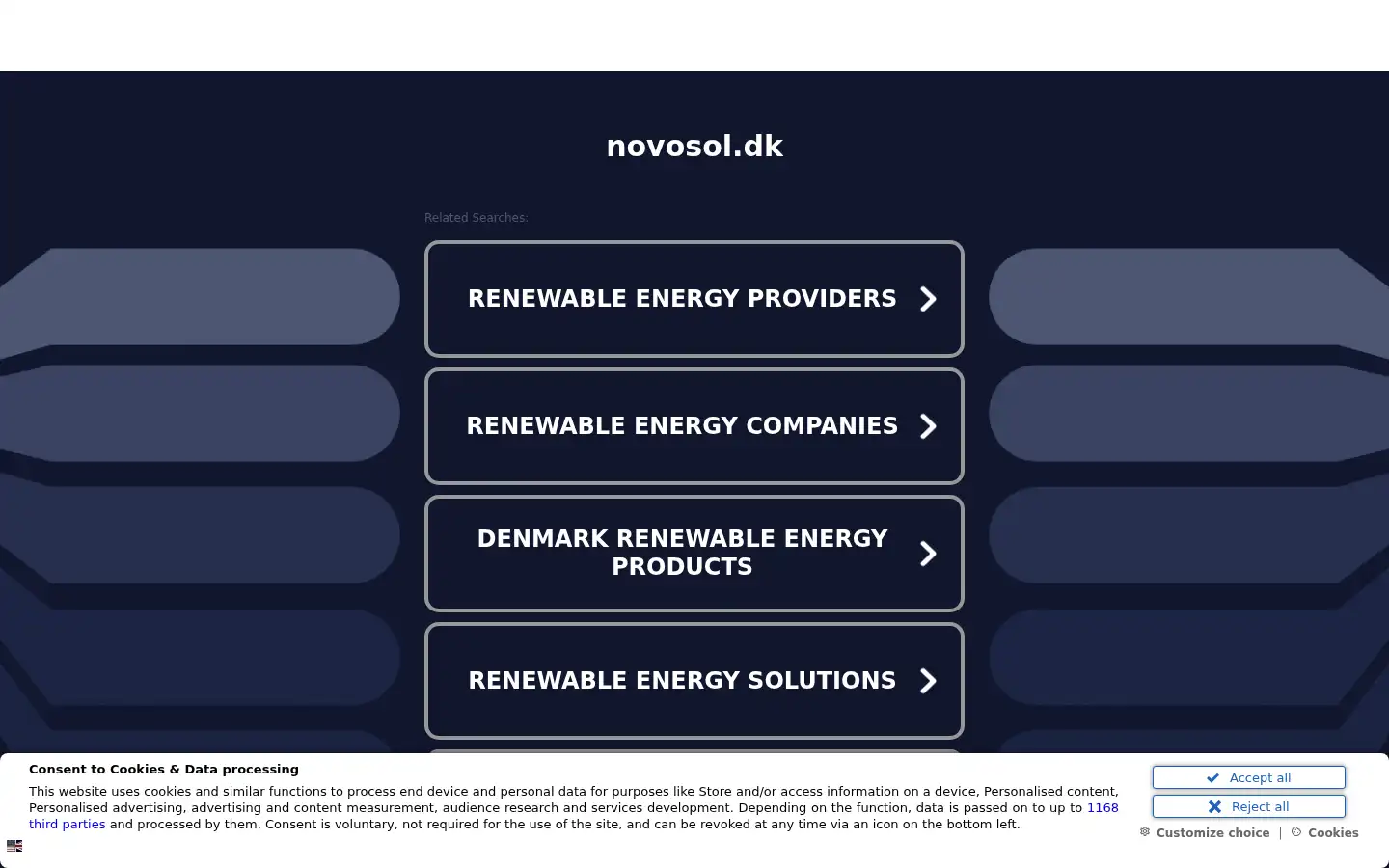 Screenshot of novosol.dk