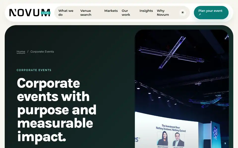 Screenshot of novumav.co.uk