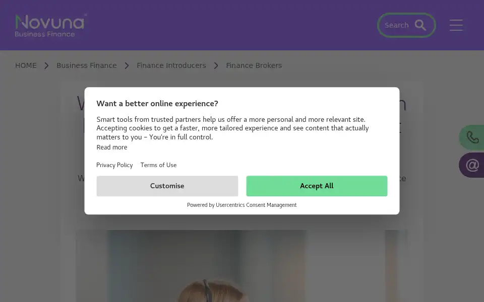 Screenshot of novuna.co.uk