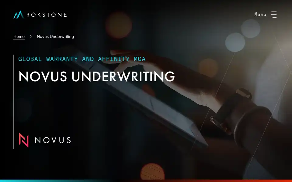 Screenshot of novusunderwriting.com