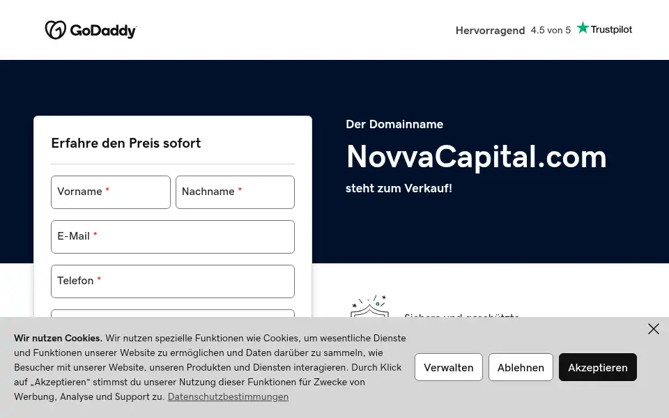 Screenshot of novvacapital.com