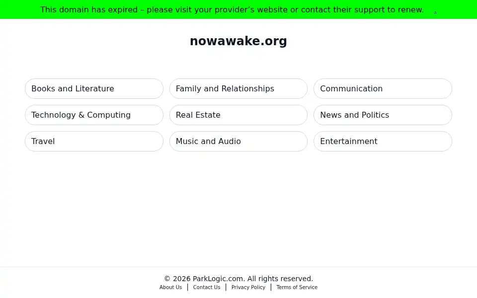 Screenshot of nowawake.org