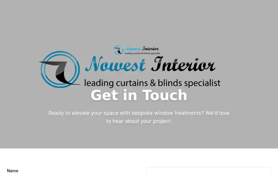 Screenshot of nowestinterior.co.uk