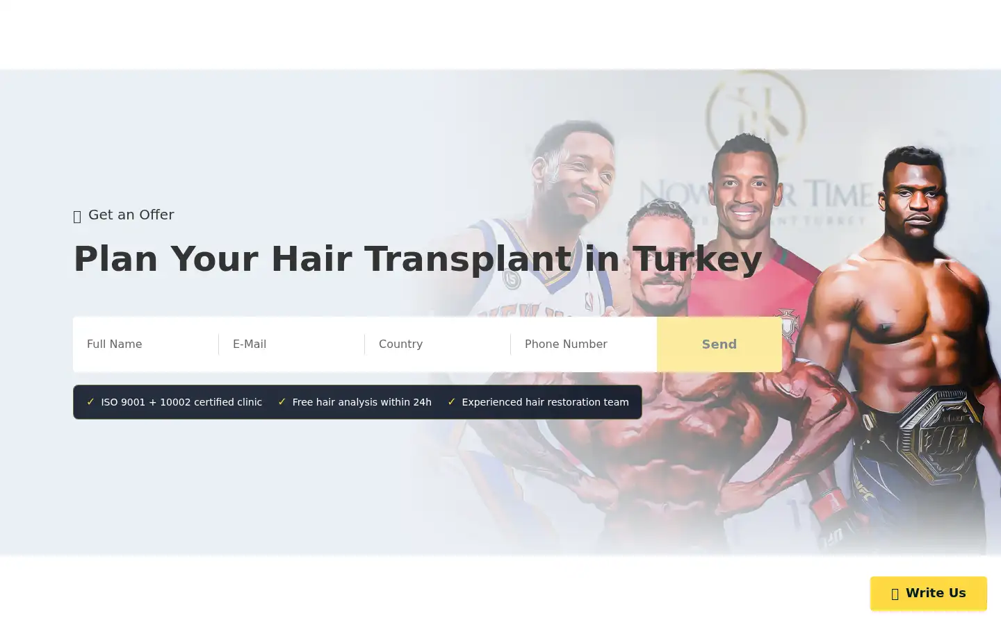 Screenshot of nowhairtime.com