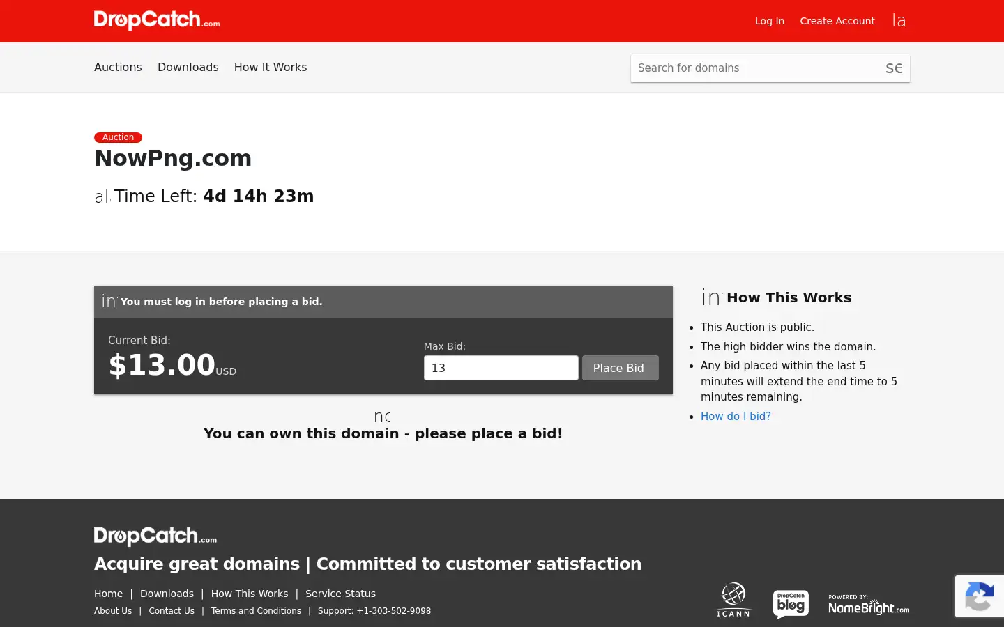 Screenshot of nowpng.com