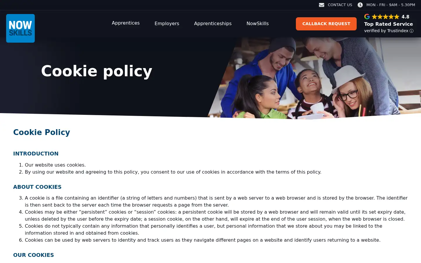 Screenshot of nowskills.co.uk