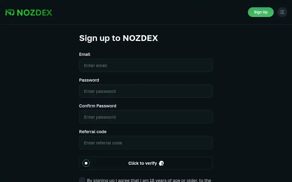 Screenshot of nozdex.io
