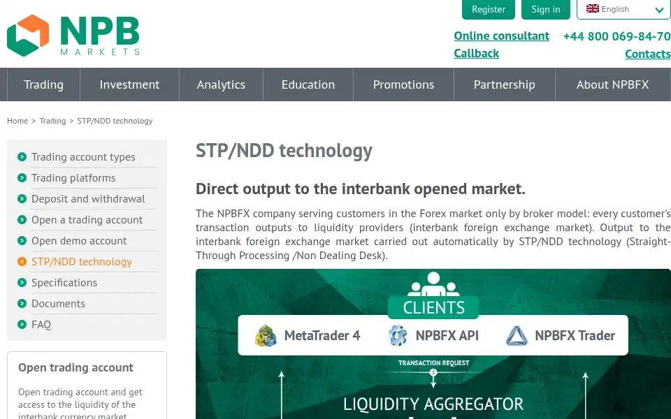 Screenshot of npbfx.com