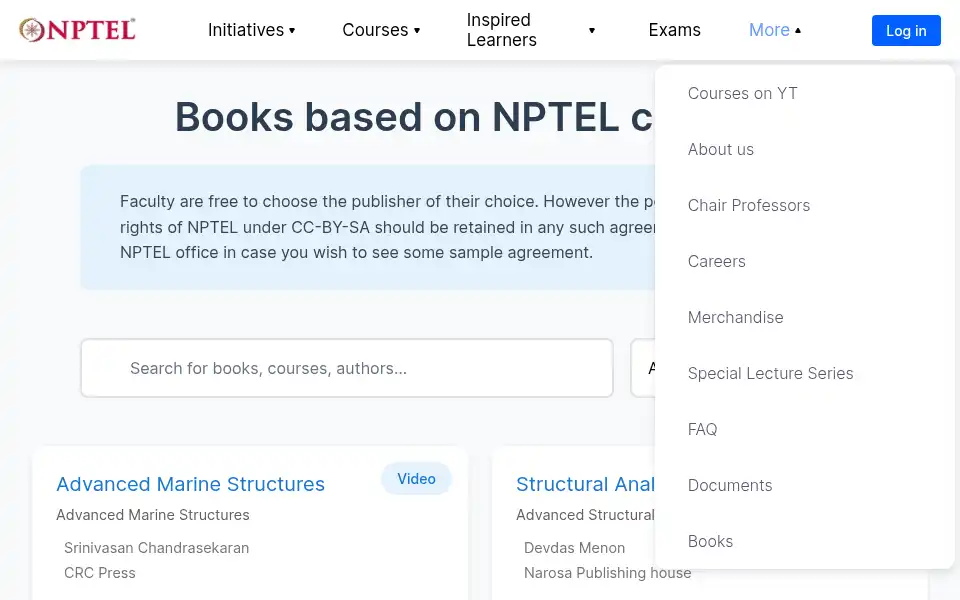 Screenshot of nptel.ac.in