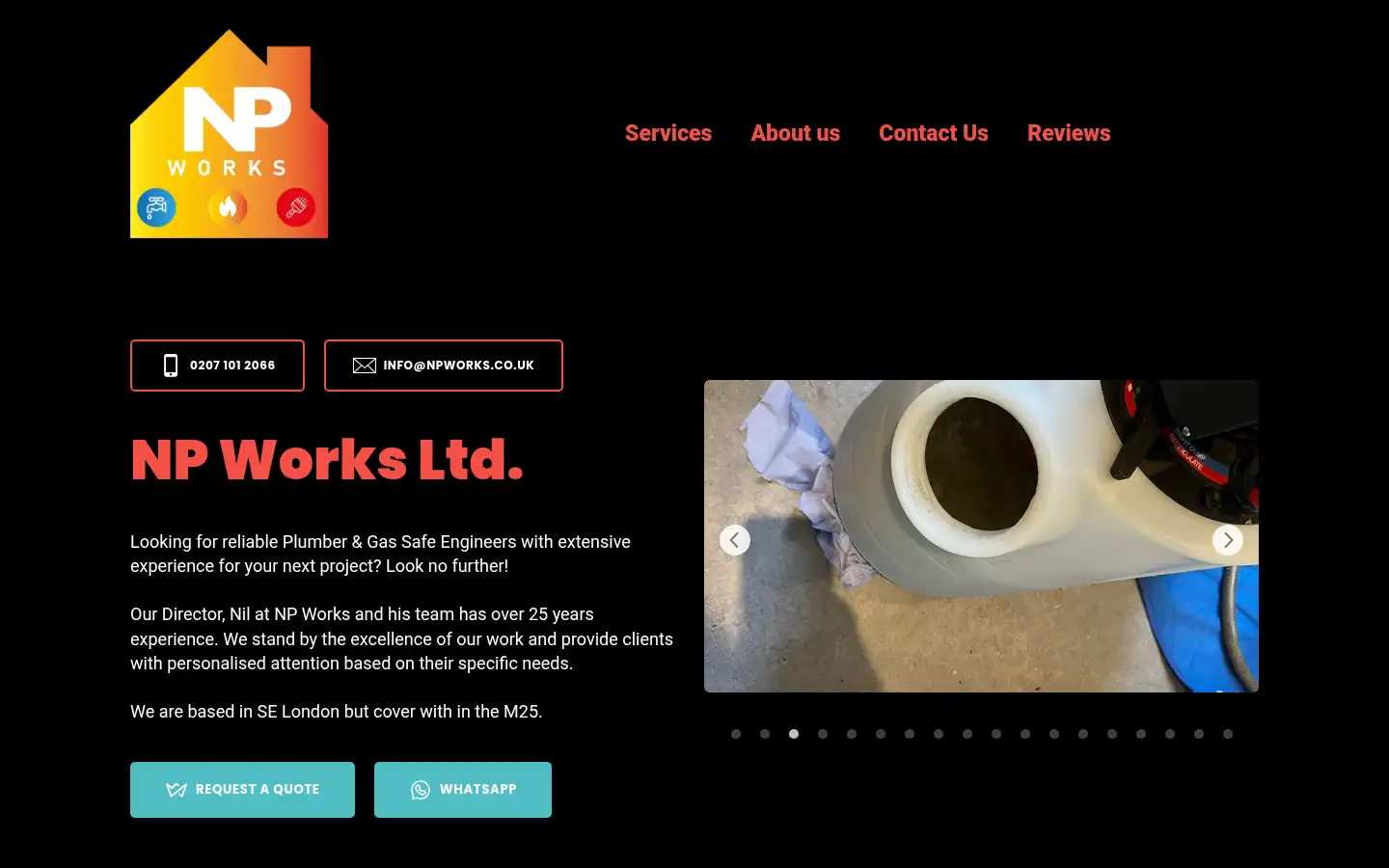 Screenshot of npworks.co.uk