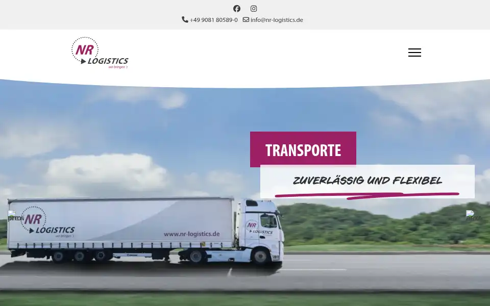 Screenshot of nr-logistics.de