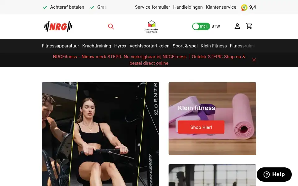 Screenshot of nrgfitness.nl