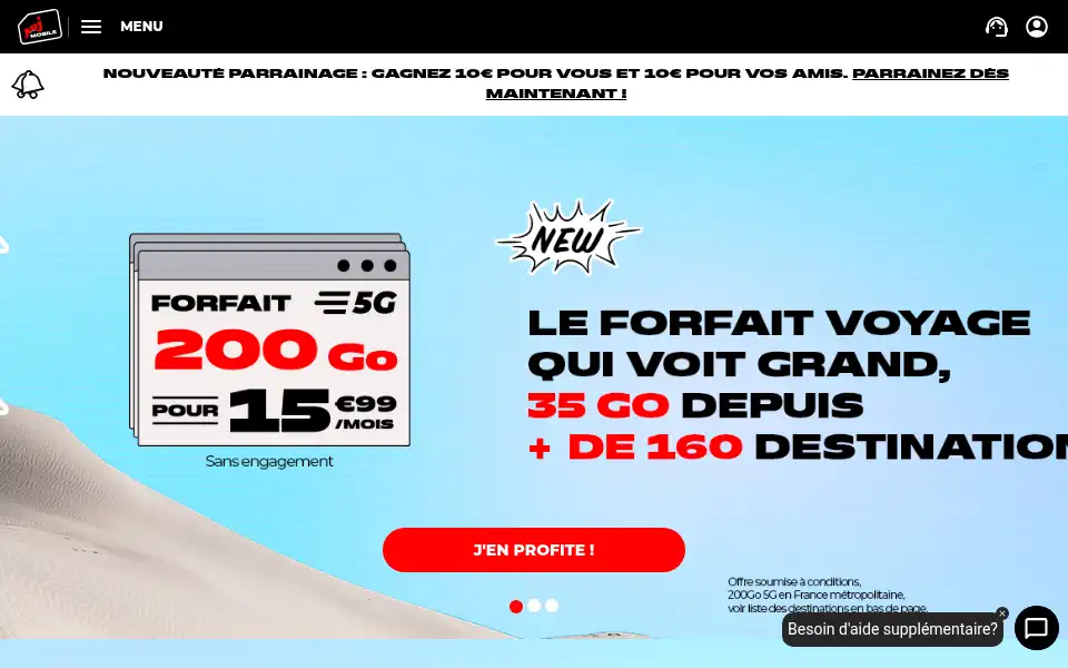 Screenshot of nrjmobile.fr
