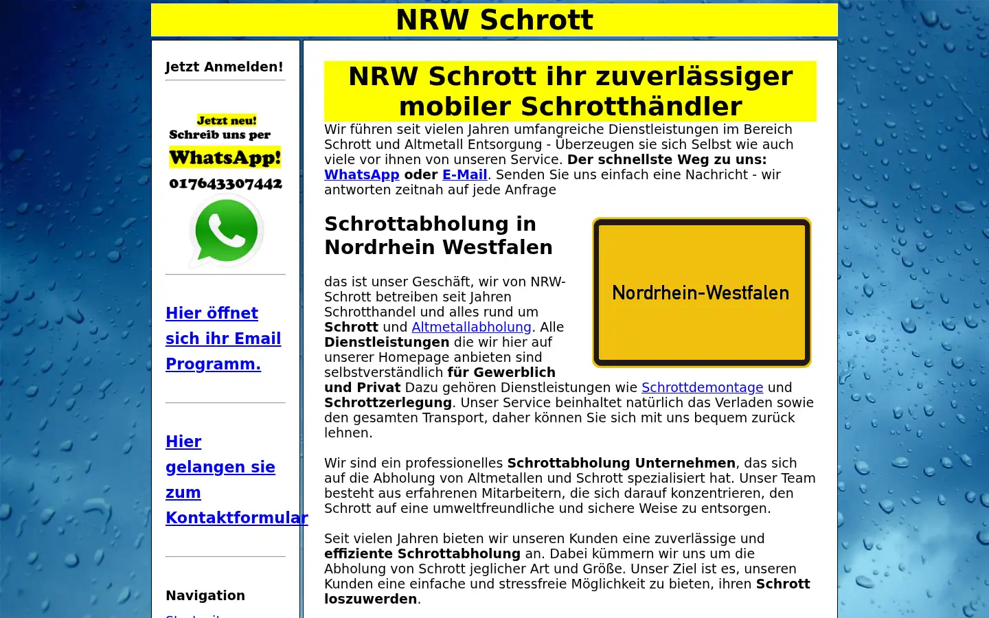 Screenshot of nrw-schrott.de