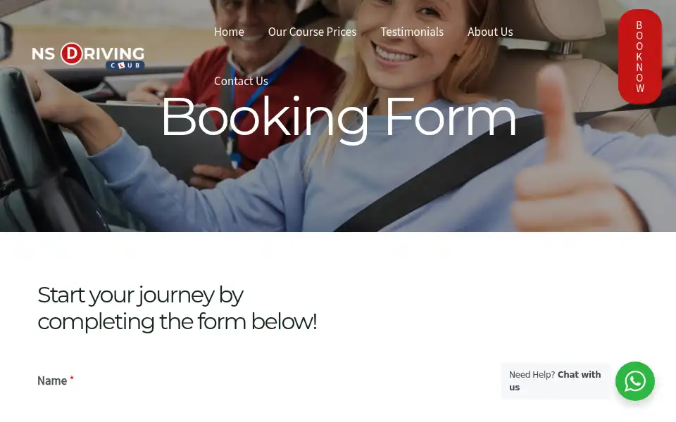 Screenshot of nsdrivingclub.com