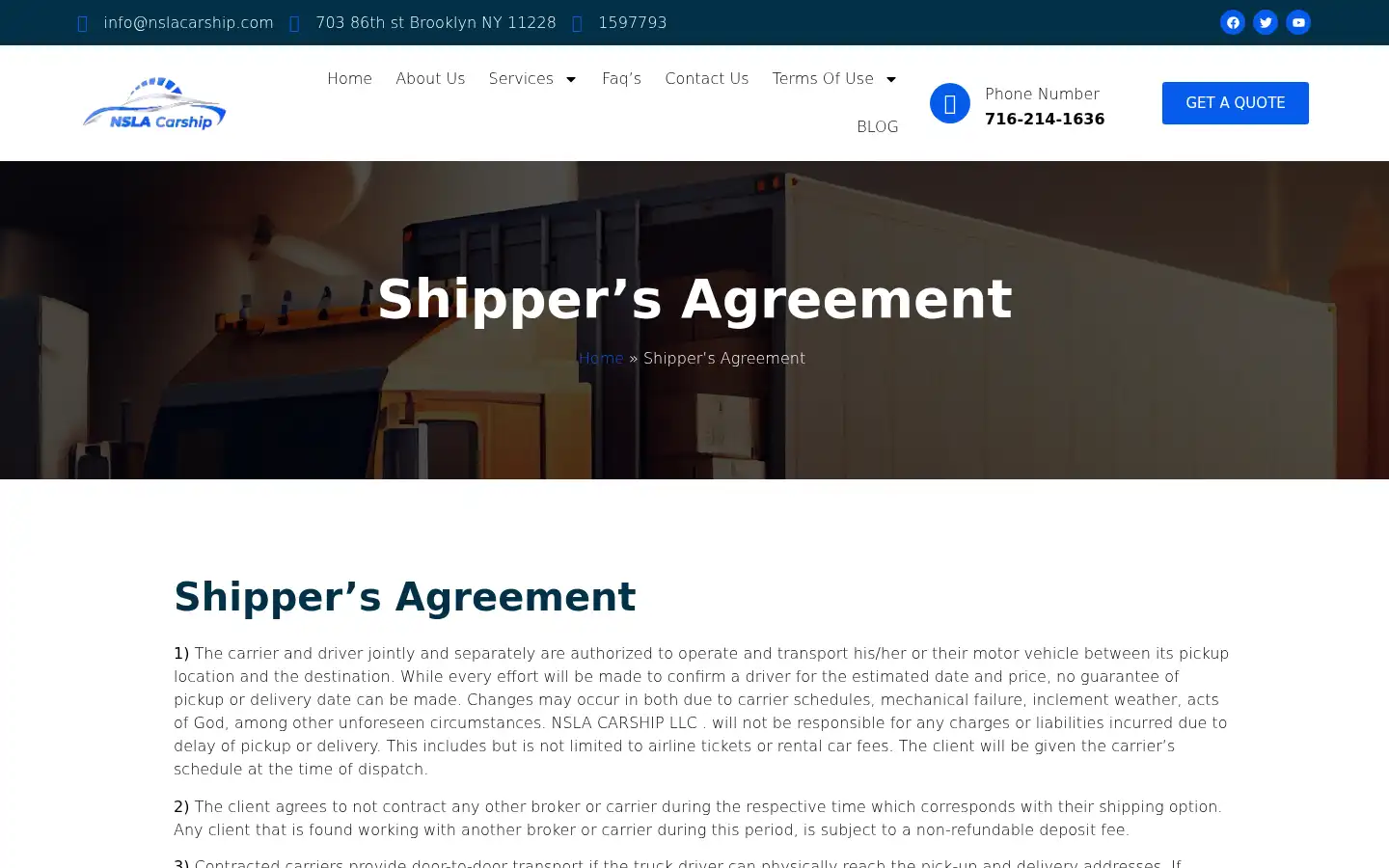 Screenshot of nslacarship.com