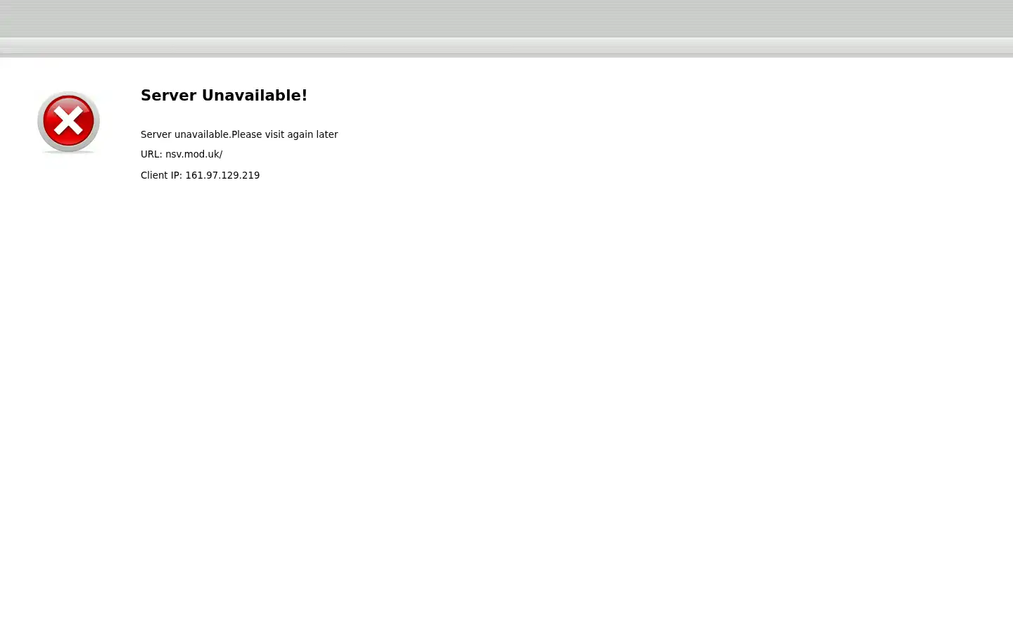 Screenshot of nsv.mod.uk