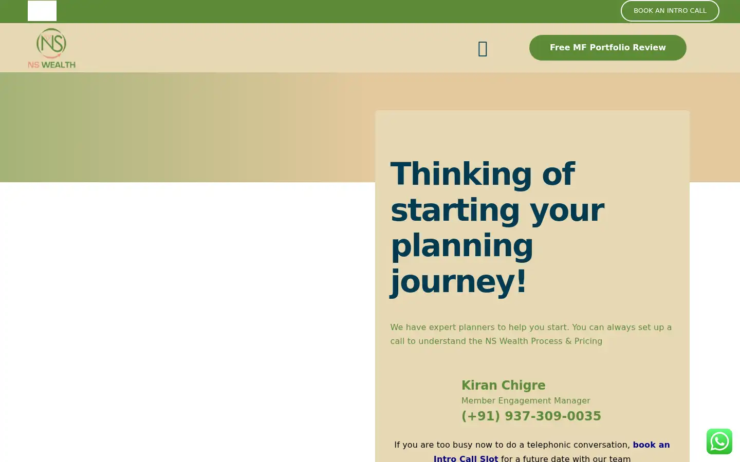 Screenshot of nswealth.in
