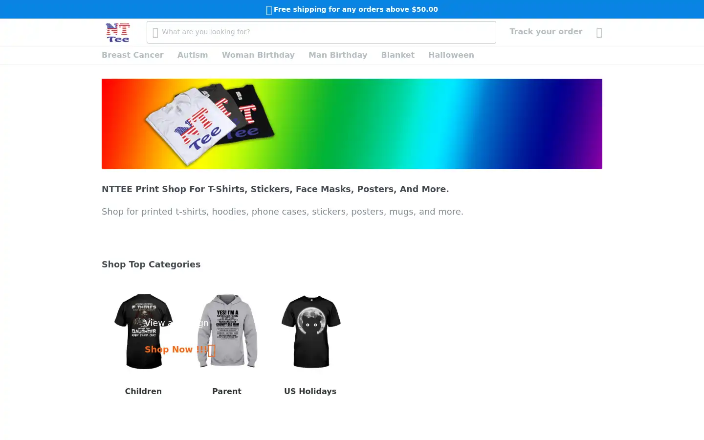 Screenshot of nt-tee.com