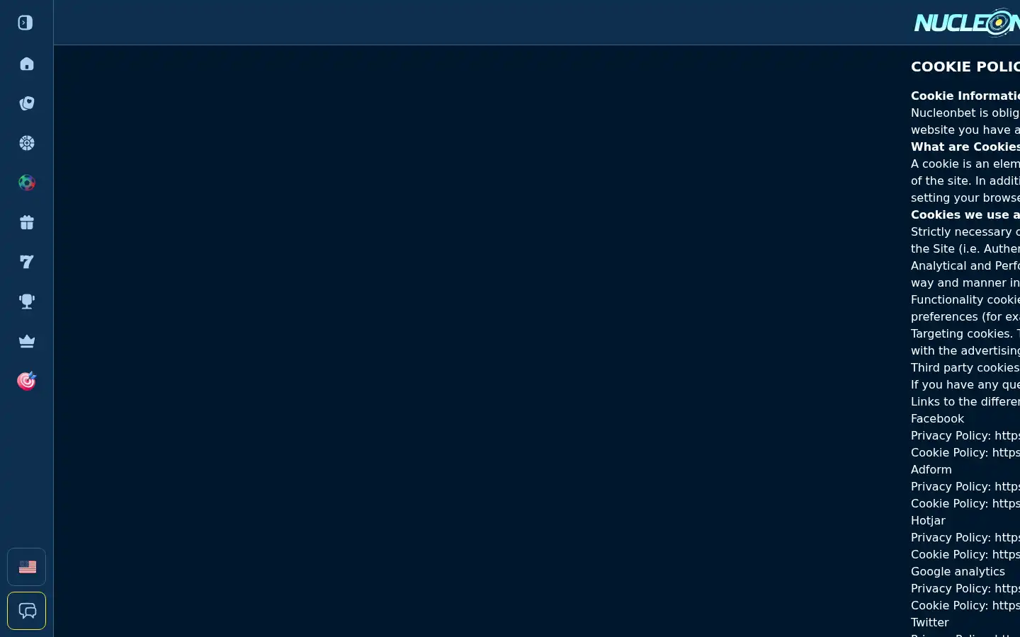 Screenshot of nucleonbet.com