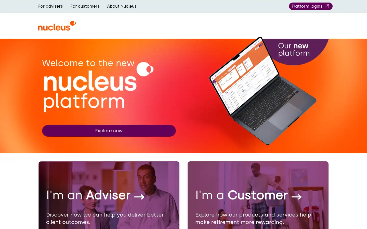 Screenshot of nucleusfinancial.com