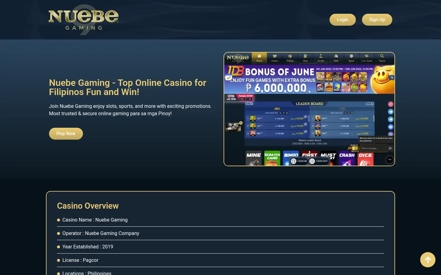 Screenshot of nuebe98.com.ph