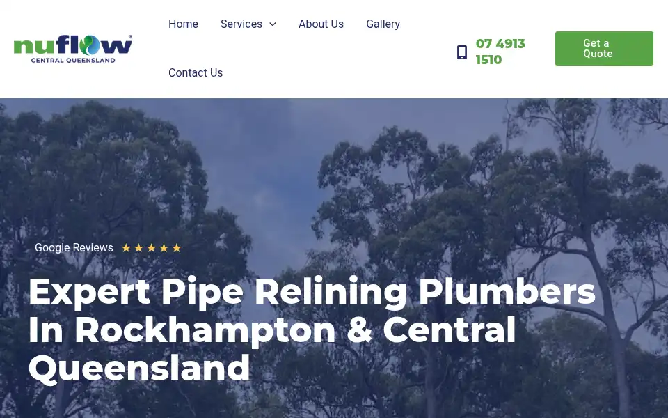 Screenshot of nuflowcq.com.au