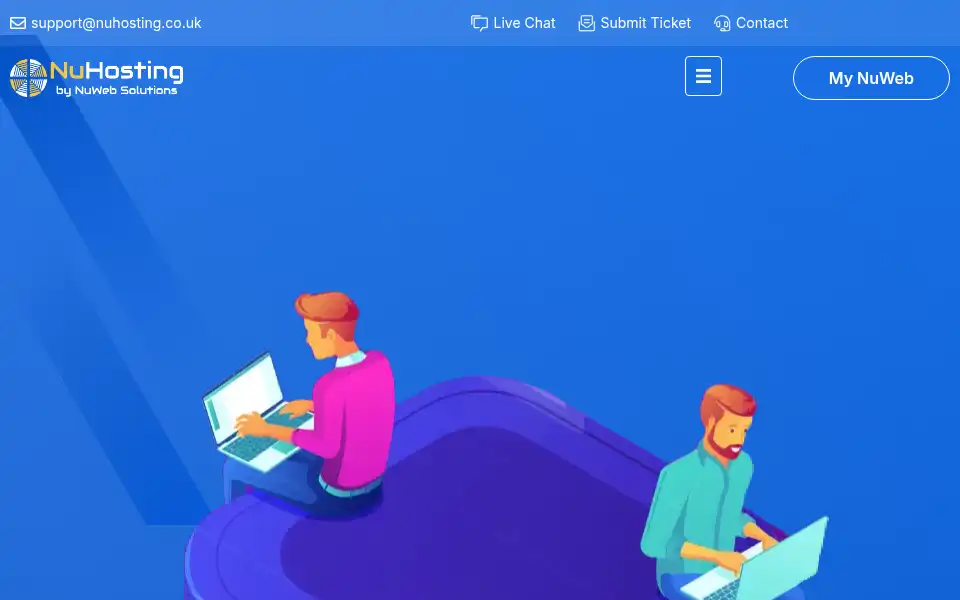 Screenshot of nuhosting.co.uk