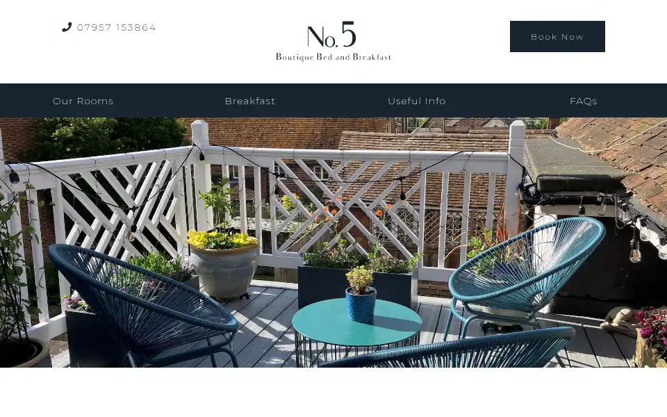 Screenshot of number5rye.co.uk