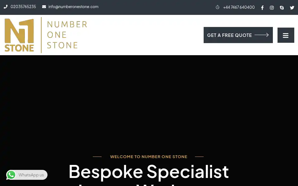 Screenshot of numberonestone.com