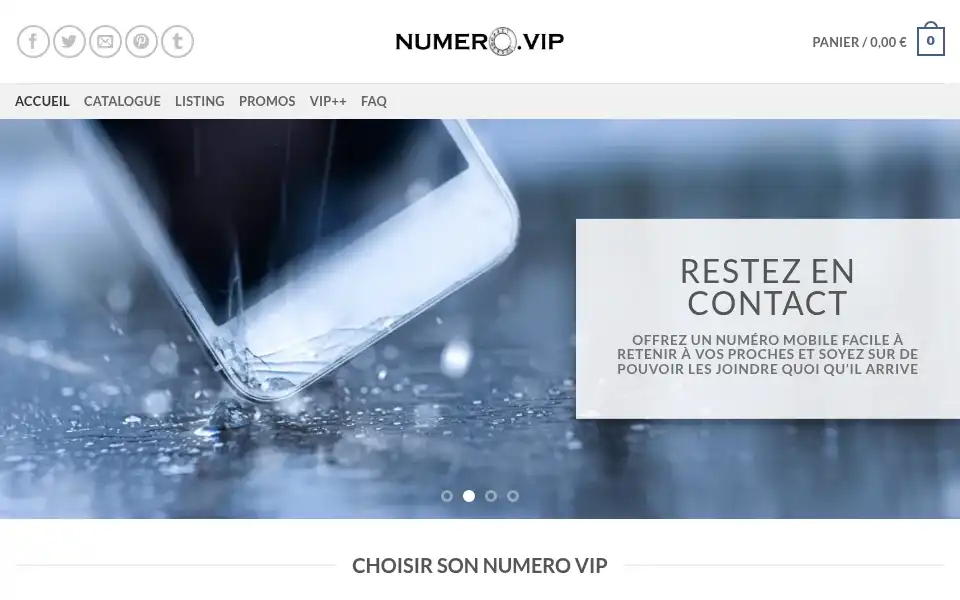 Screenshot of numero.vip