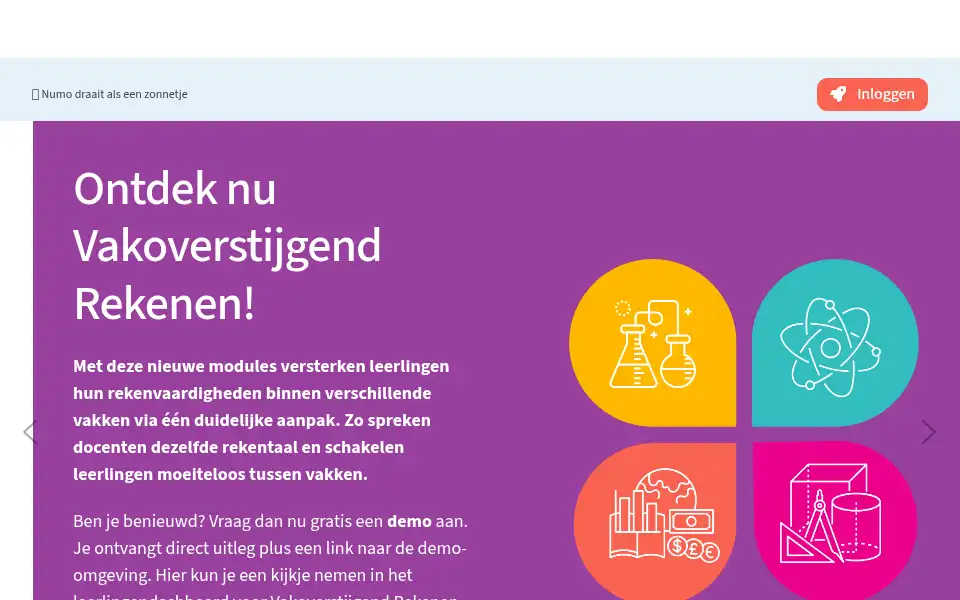 Screenshot of numo.nl