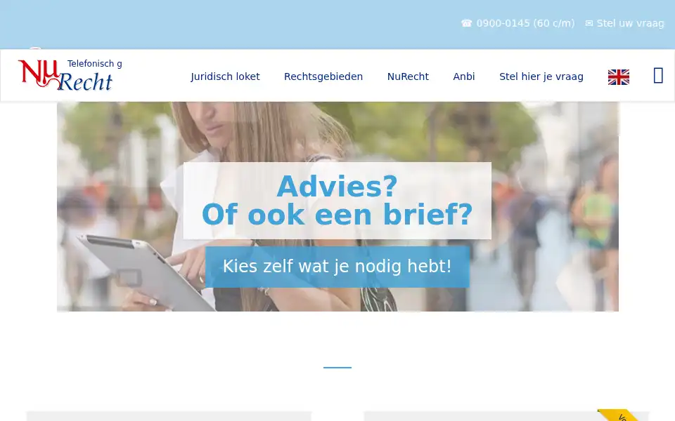 Screenshot of nurecht.nl