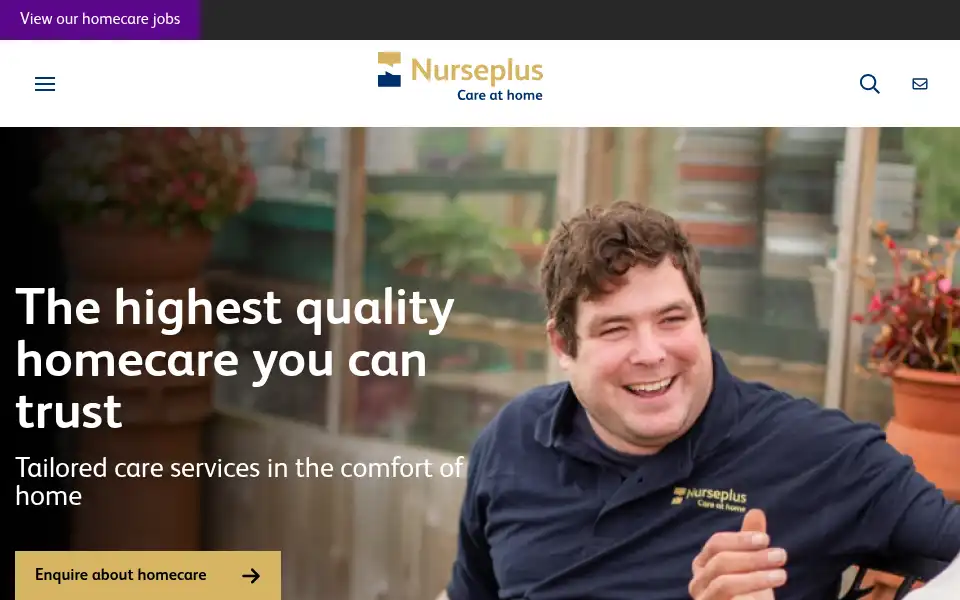 Screenshot of nursepluscareathome.com