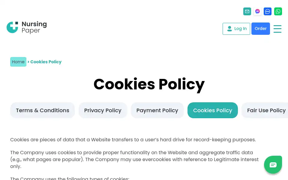 Screenshot of nursingpaper.com