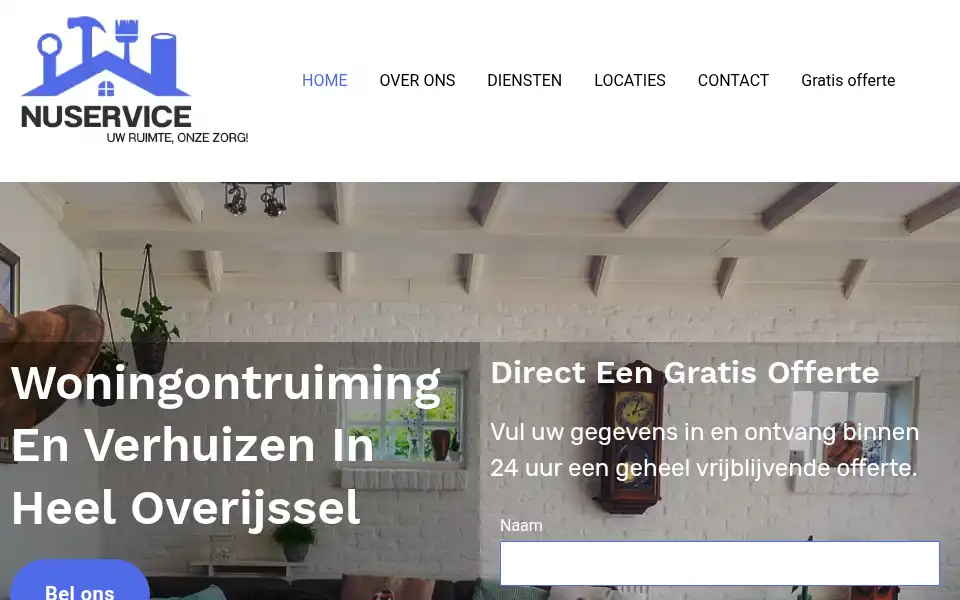 Screenshot of nuservice.nu