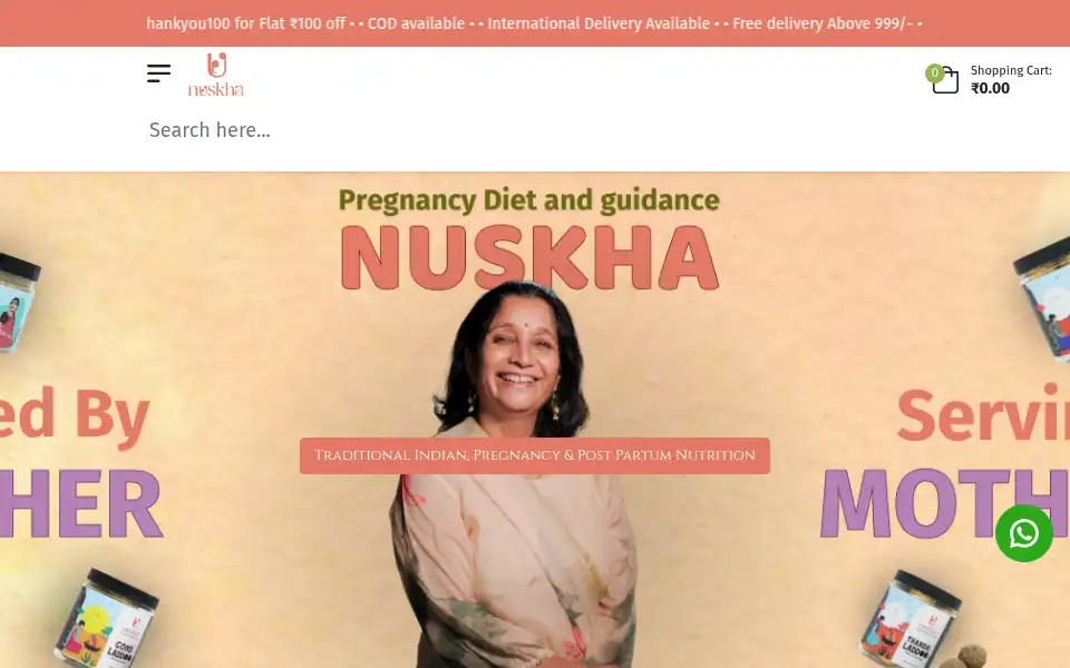 Screenshot of nuskhakitchen.com