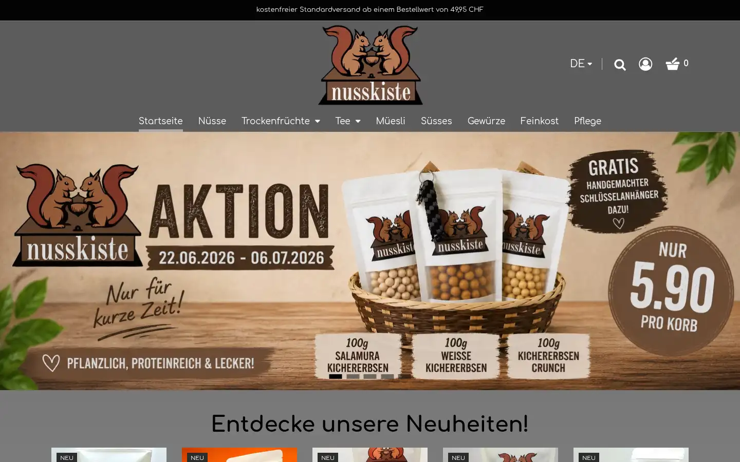 Screenshot of nusskiste.ch