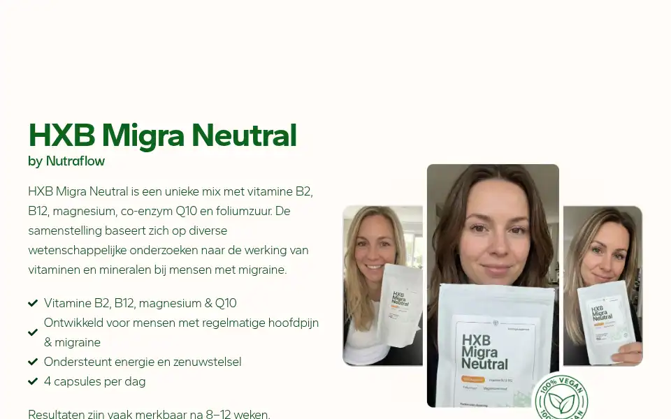 Screenshot of nutraflow.nl