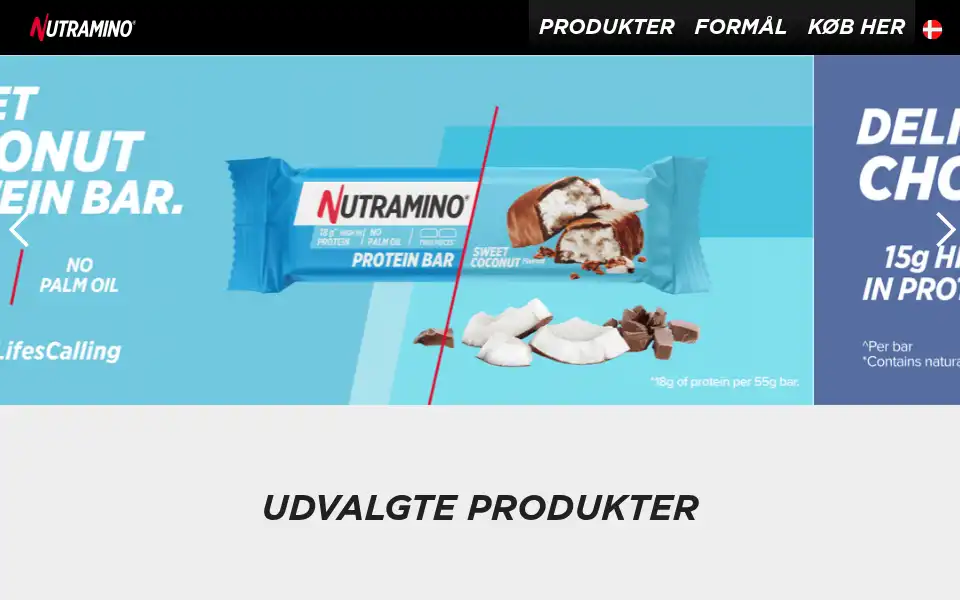 Screenshot of nutramino.com