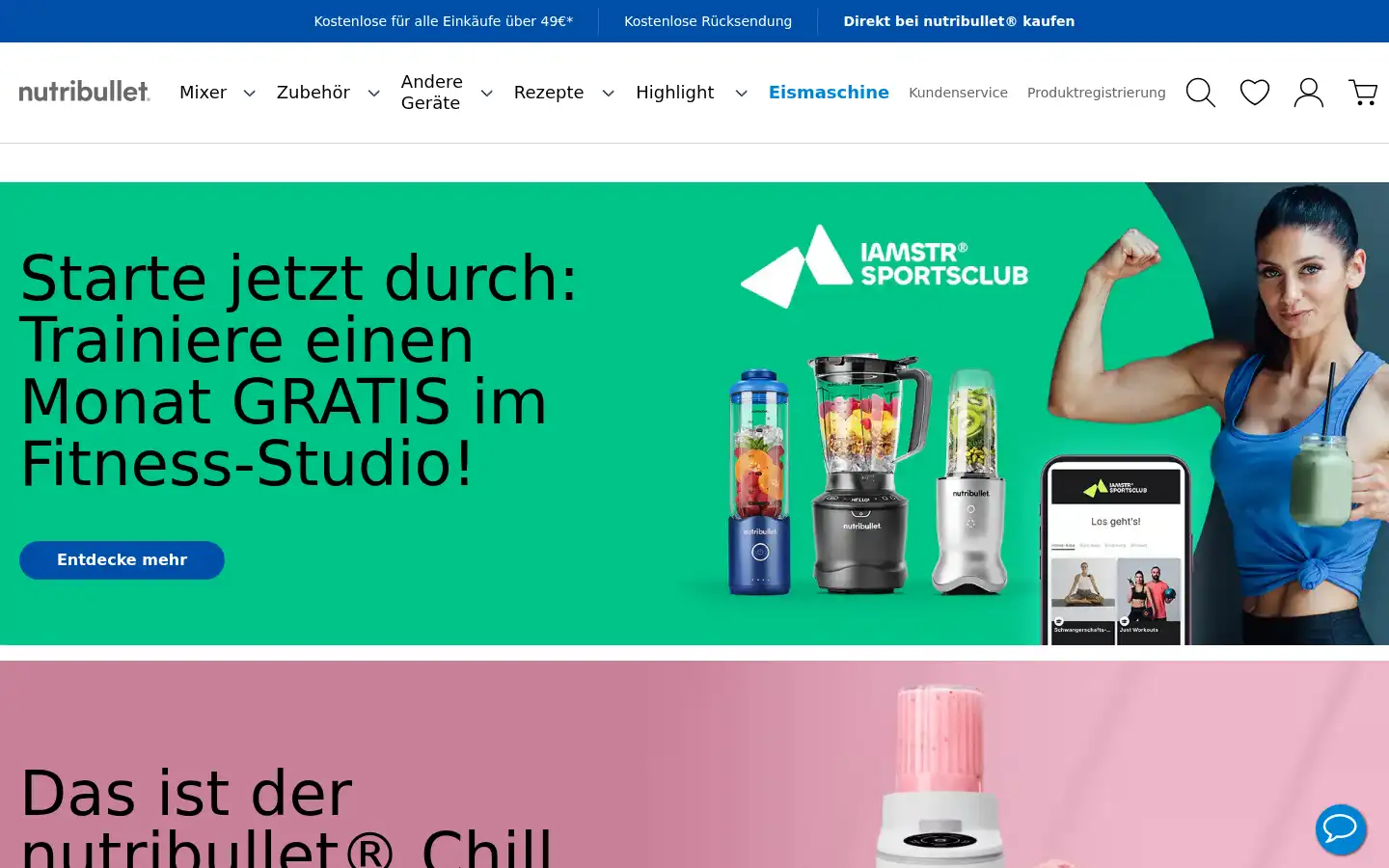 Screenshot of nutribullet.com