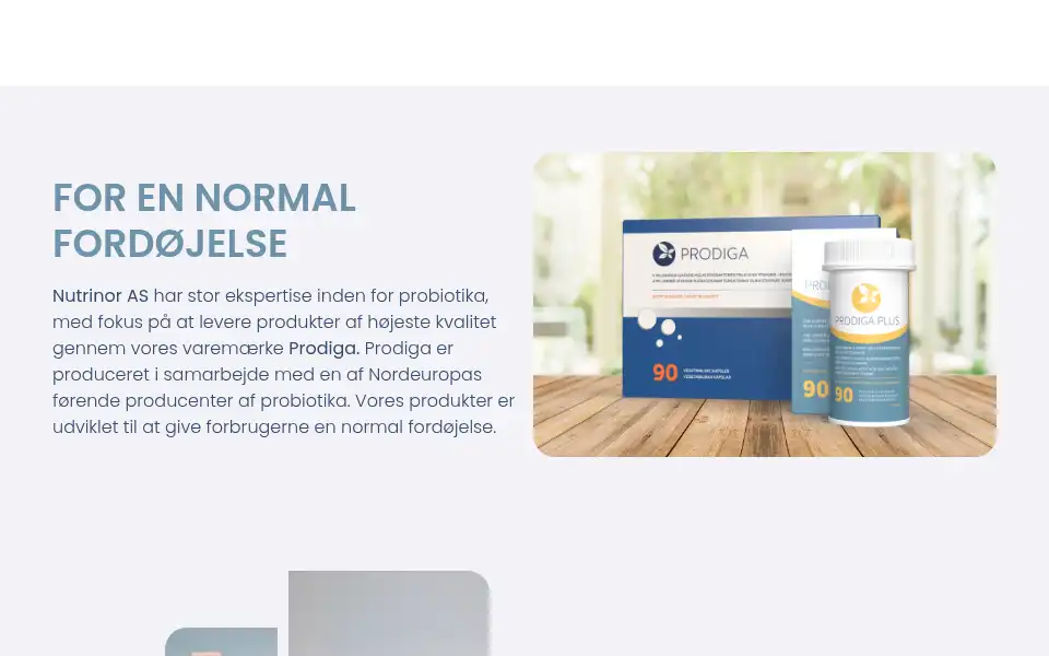 Screenshot of nutrinor.dk
