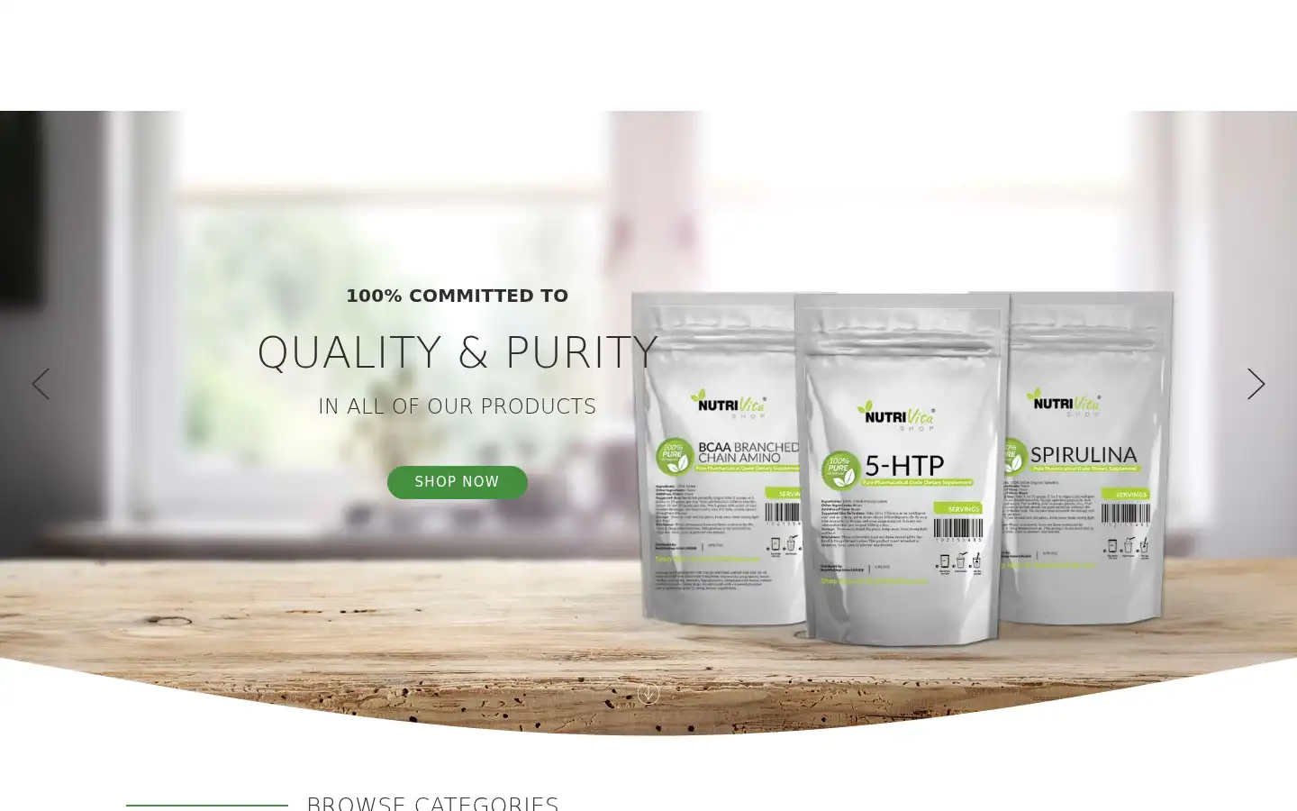 Screenshot of nutrivitashop.com