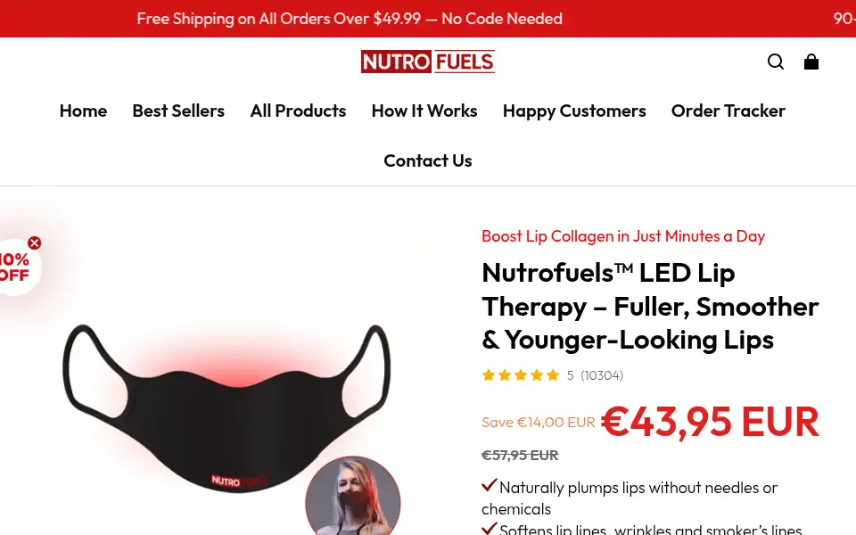 Screenshot of nutrofuels.com