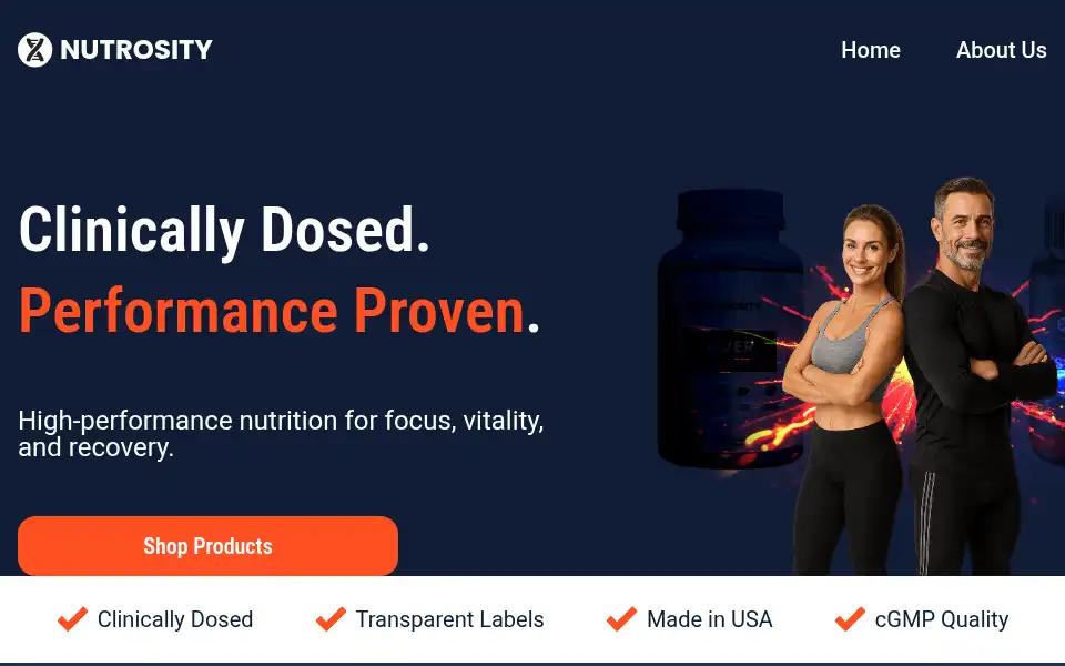 Screenshot of nutrosity.com
