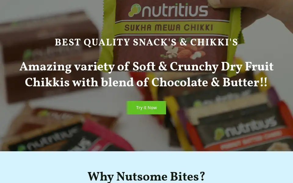 Screenshot of nutsome.in