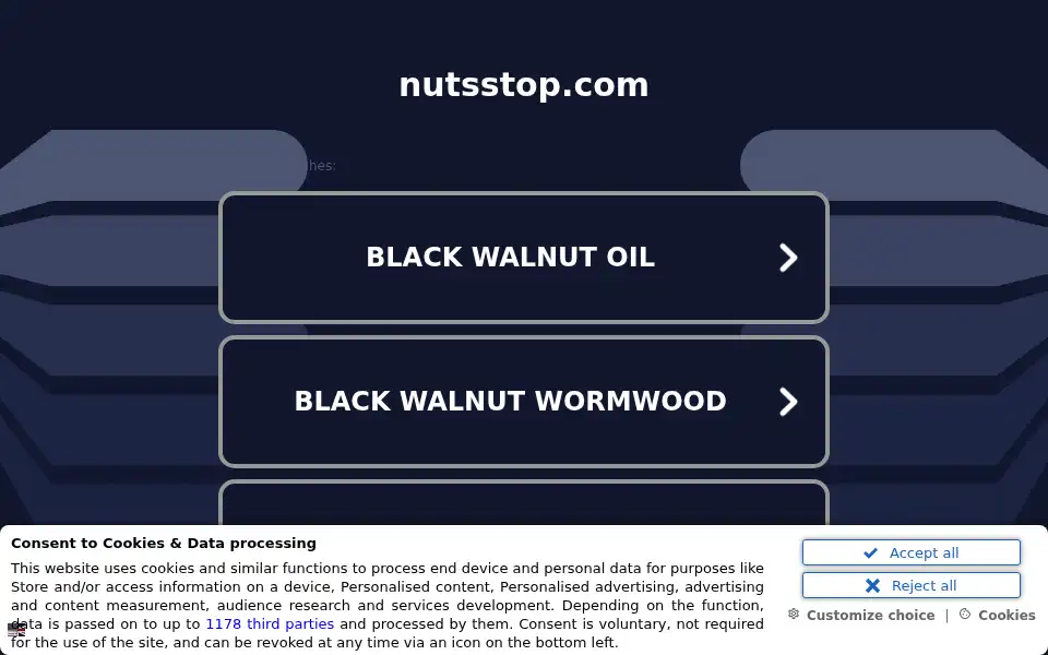 Screenshot of nutsstop.com