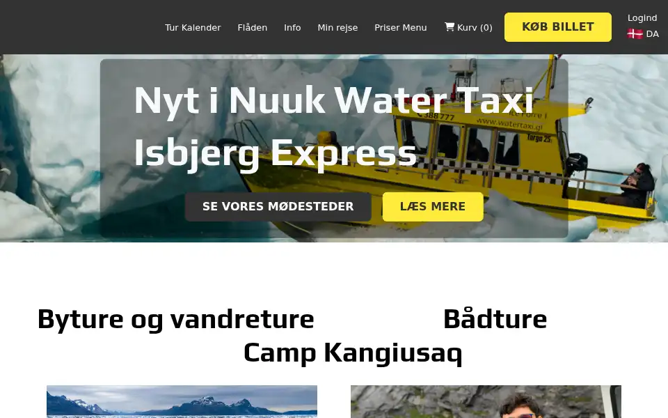 Screenshot of nuukwatertaxi.gl
